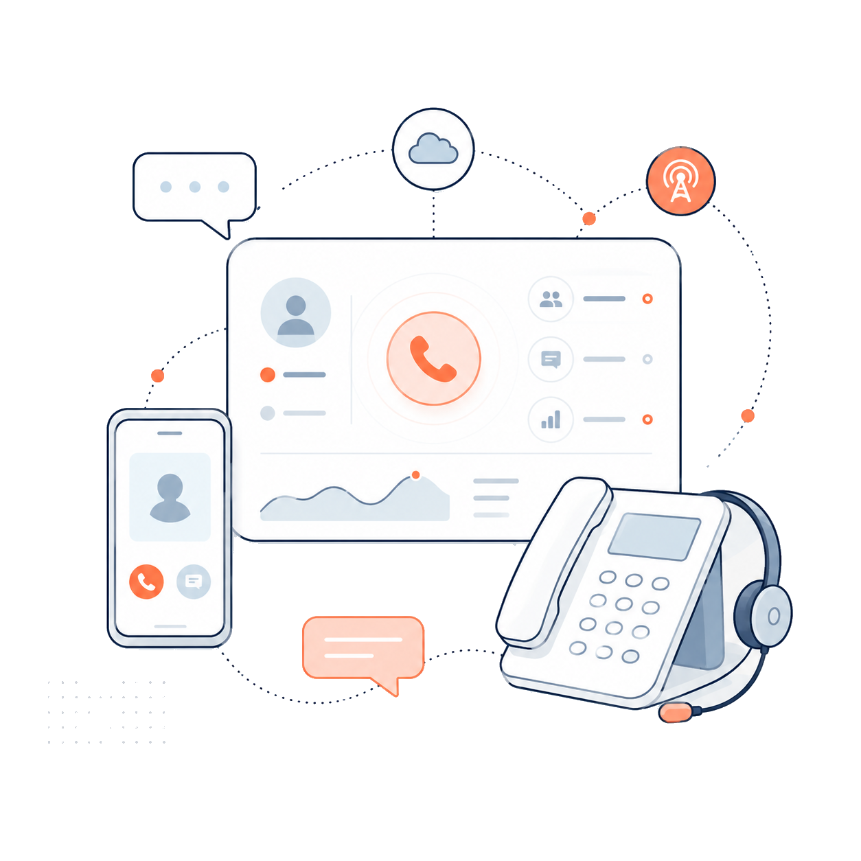 Business phone and communication system